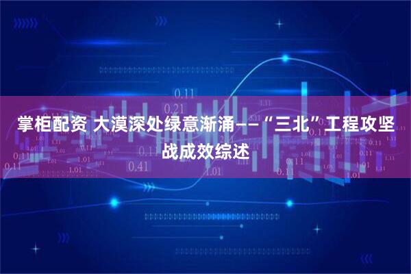 掌柜配资 大漠深处绿意渐涌——“三北”工程攻坚战成效综述